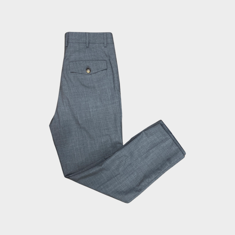 Brunello Cucinelli men's grey woollen trousers