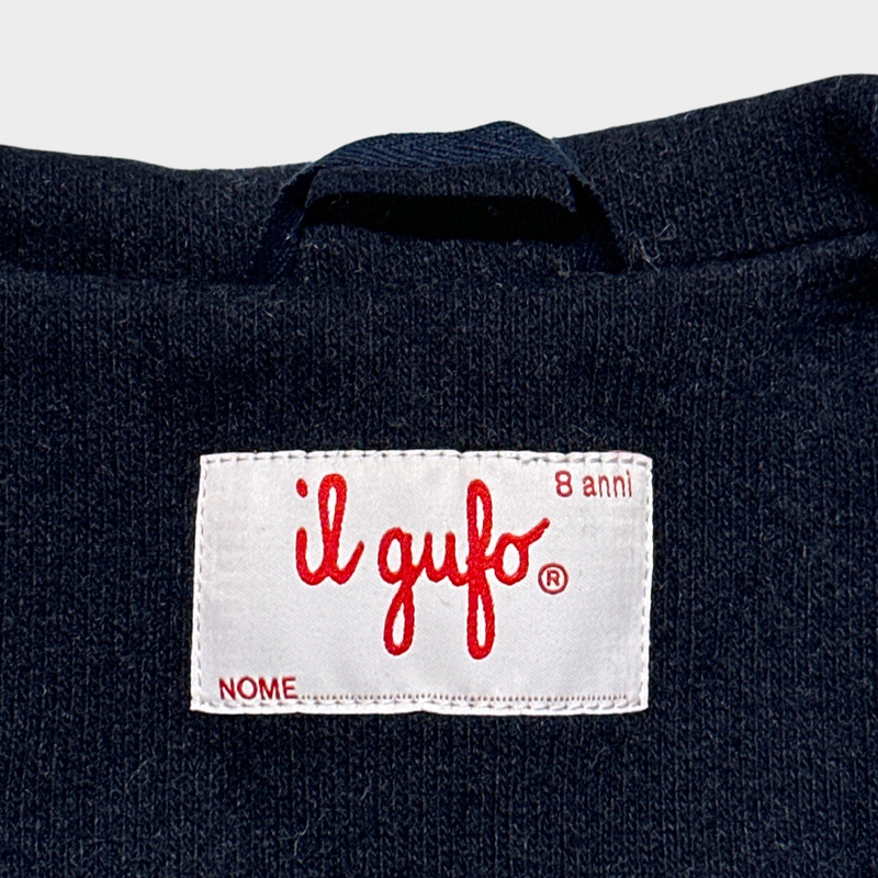 Il Gufo boy's navy wool and polyester double-breasted coat