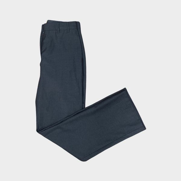 Jil Sander women's grey wool straight cut trousers