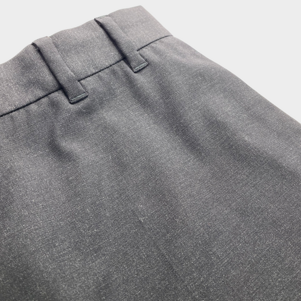 Jil Sander women's grey wool straight cut trousers