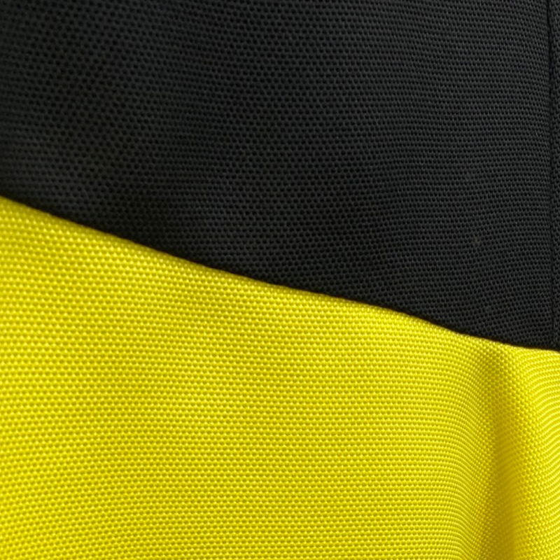 Balenciaga black and yellow asymmetrical dress