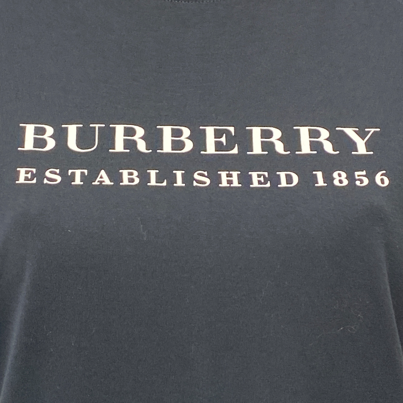 Burberry women's black cotton logo T-shirt