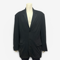 Balenciaga men's black cotton material blazer-style jacket