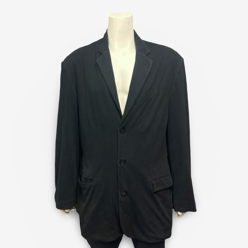 Balenciaga men's black cotton material blazer-style jacket