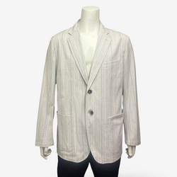 Hermès men's pastel purple lightweight cotton blazer with yellow and grey accents