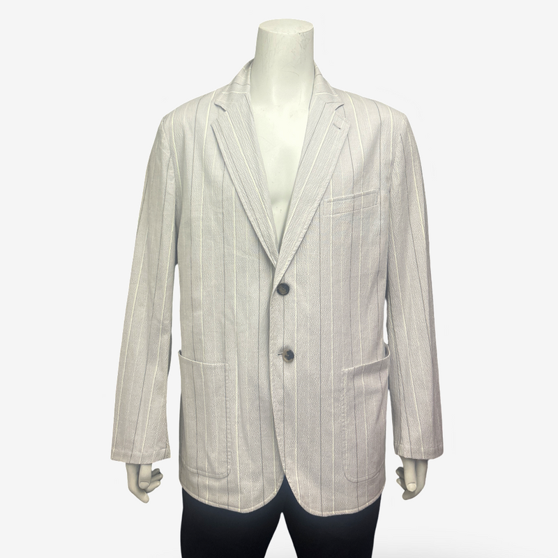 Hermès men's pastel purple lightweight cotton blazer with yellow and grey accents