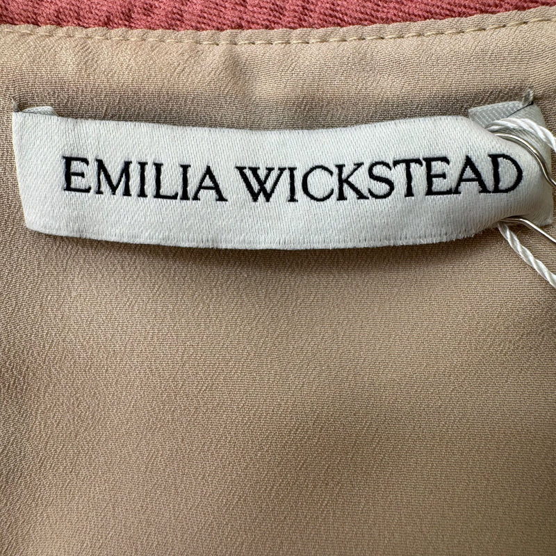 Emilia Wickstead Pink Textured Strapless Keeley Dress