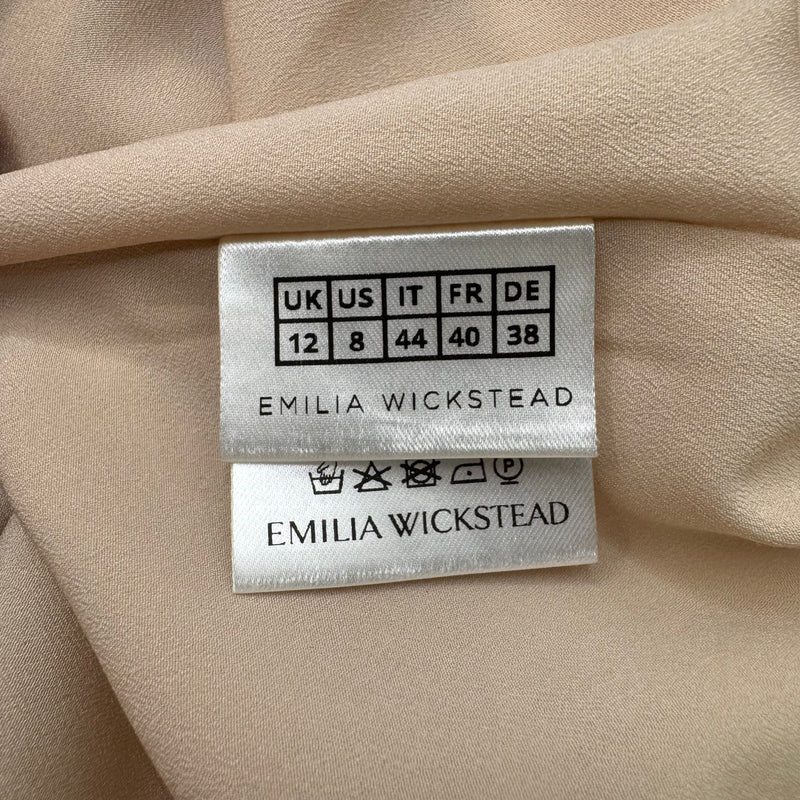 Emilia Wickstead Pink Textured Strapless Keeley Dress