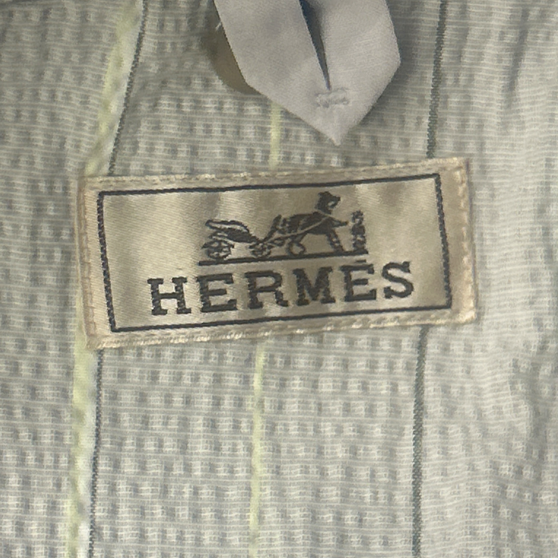 Hermès men's pastel purple lightweight cotton blazer with yellow and grey accents