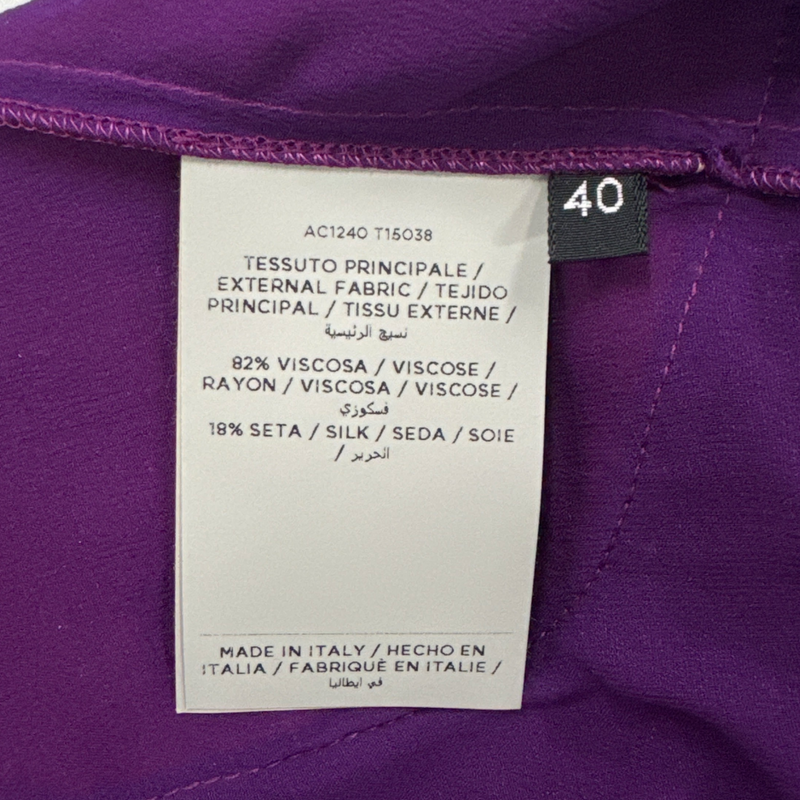 Tom Ford purple panelled maxi viscose and silk dress