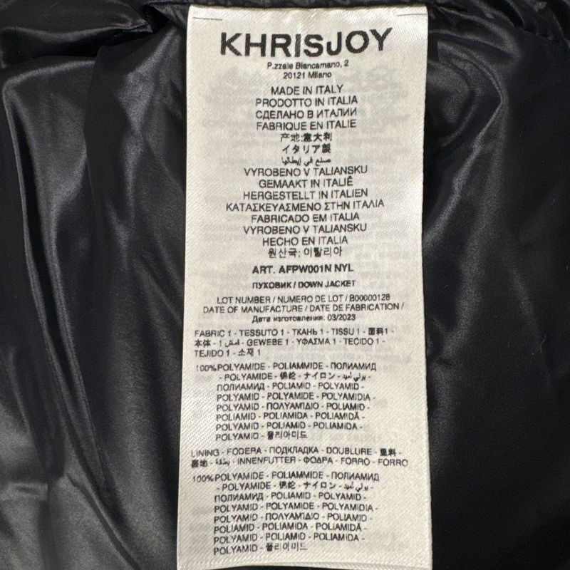 Khrisjoy women's black shiny puffer down jacket