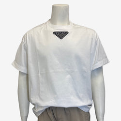 Prada men's white logo t-shirt