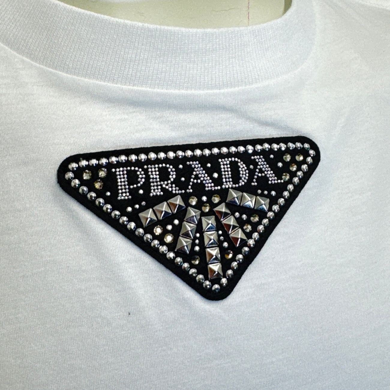 Prada men's white logo t-shirt – Loop Generation