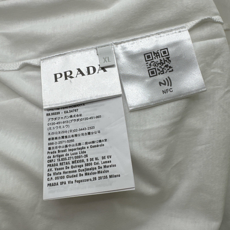 Prada men's white logo t-shirt
