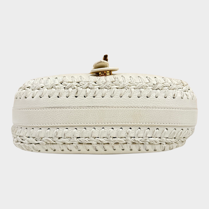 Christian Dior ecru crossbody bag