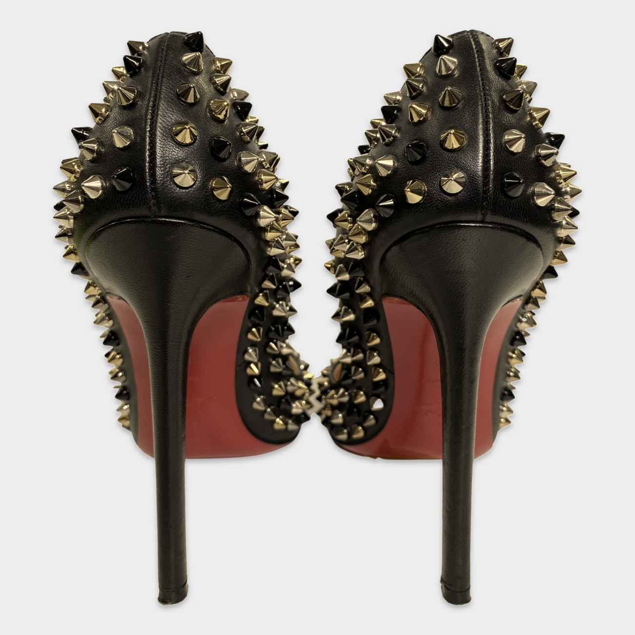 CHRISTIAN LOUBOUTIN black and gold studded pumps – Loop Generation