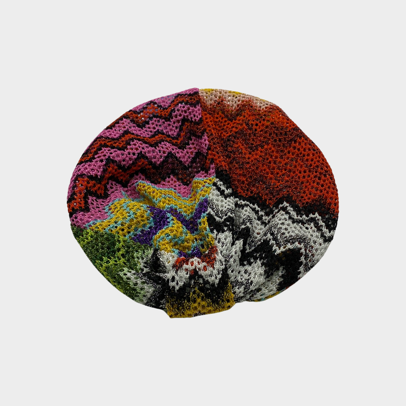 Missoni Mare multicoloured crochet knit turban hat
