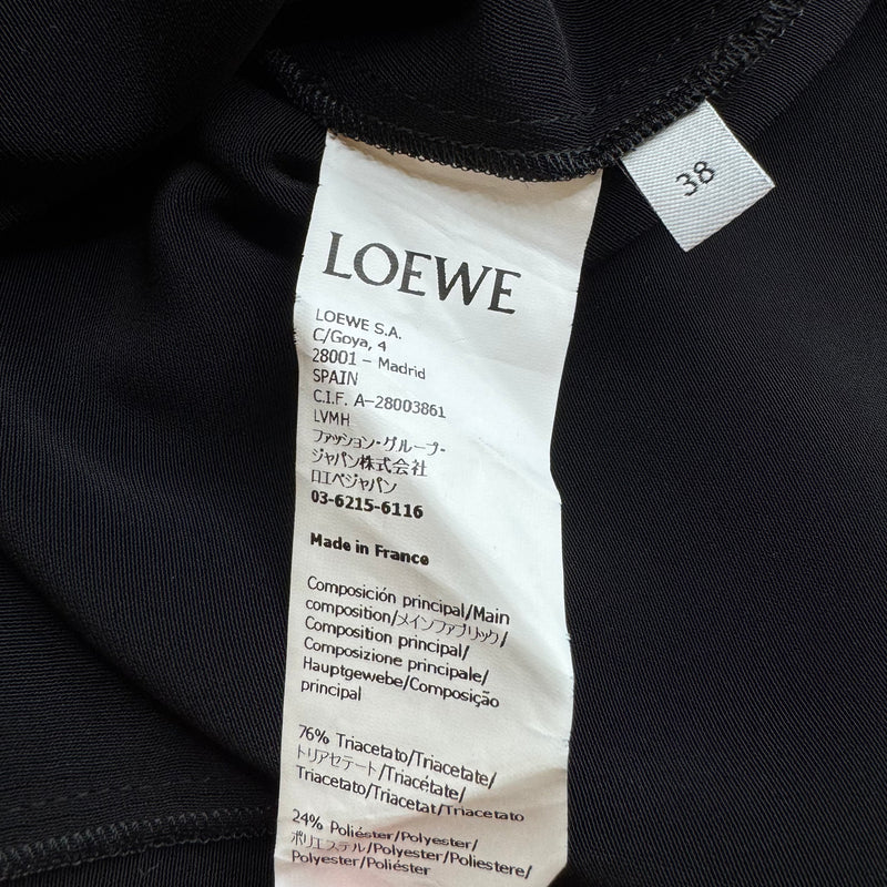 Loewe Black Strapless Bustier Dress