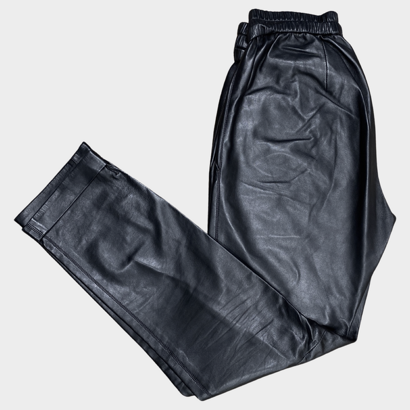 ISABEL MARANT black lambskin leather trousers