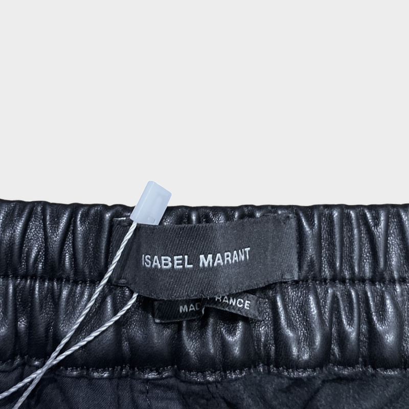 ISABEL MARANT black lambskin leather trousers