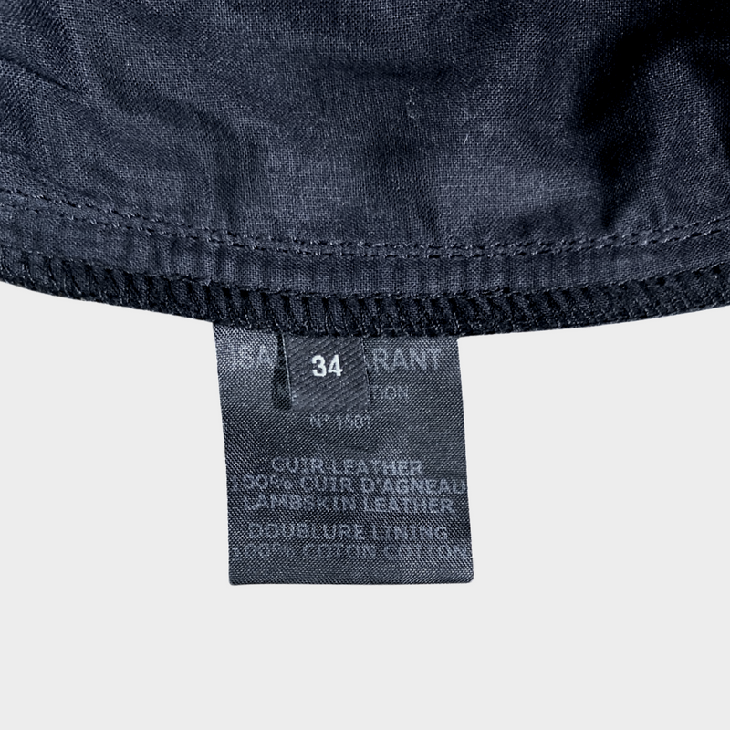 ISABEL MARANT black lambskin leather trousers
