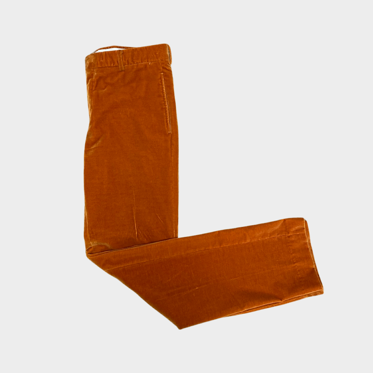 Hermes men's burnt orange velour trousers – Loop Generation