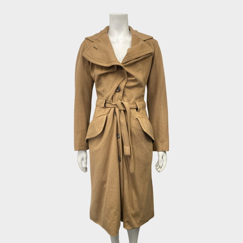 Vivienne Westwood women's camel cashmere textured coat