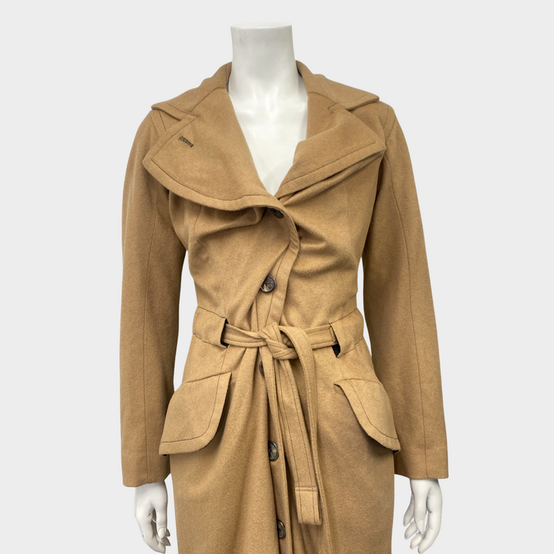 Vivienne Westwood women's camel cashmere textured coat