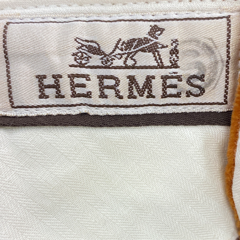 Hermes men's burnt orange velour trousers