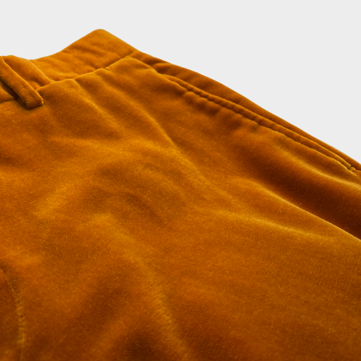 Hermes men's burnt orange velour trousers – Loop Generation