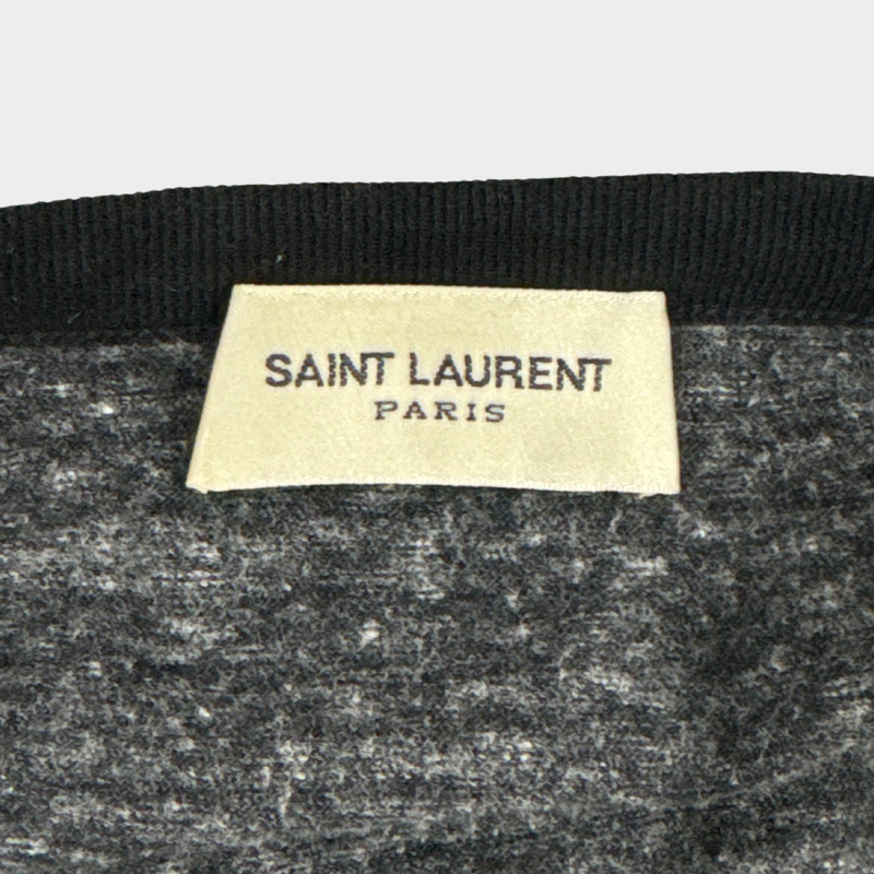 Saint Laurent women's grey marl cat t-shirt