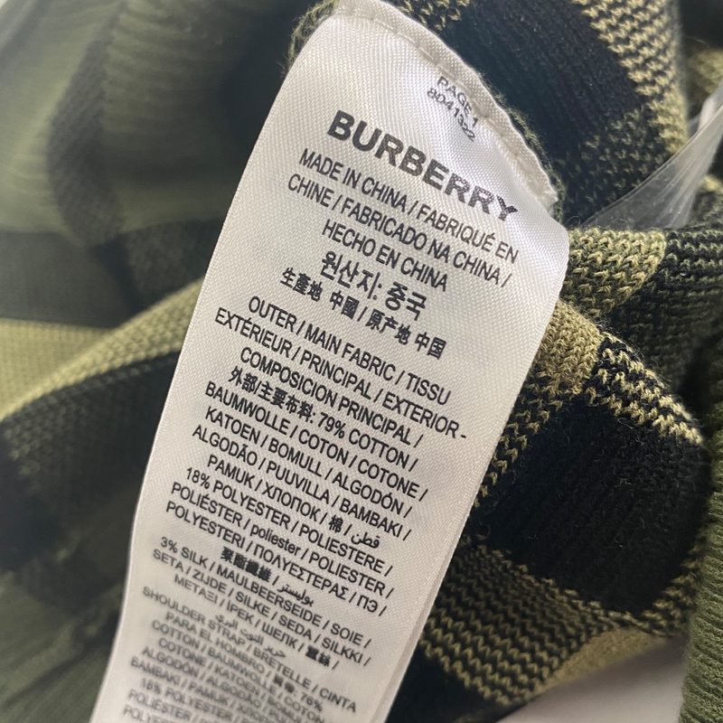 Burberry women's khaki nova check cotton bodysuit