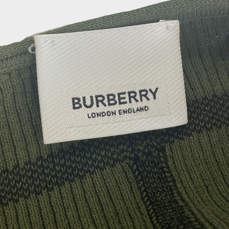 Burberry women's khaki nova check cotton bodysuit