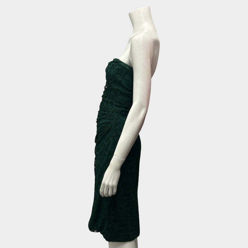 Dolce&Gabbana Emerald Green Lace Corset Dress