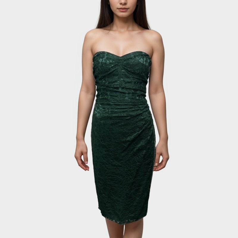 Dolce&Gabbana Emerald Green Lace Corset Dress