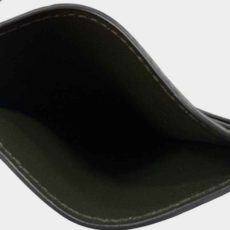 Tom Ford men's khaki moc crocodille leather cardholder