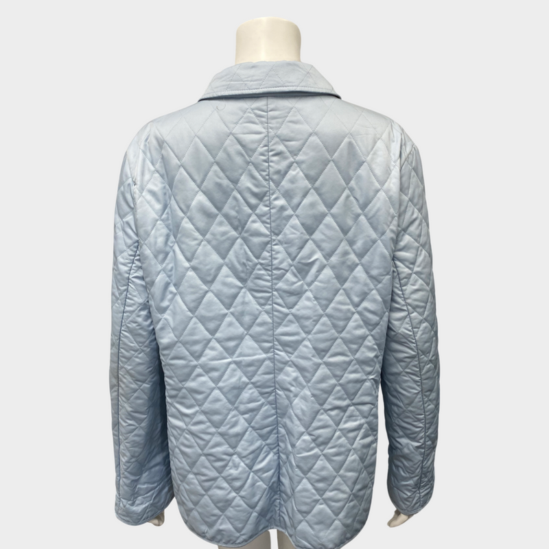 Burberry women's baby blue quilted lightweight jacket