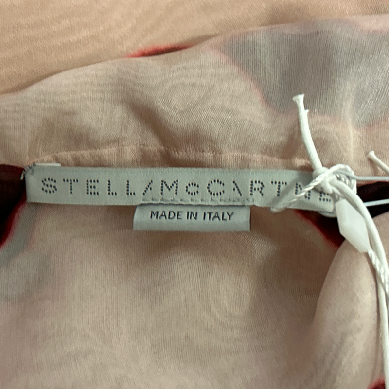 Stella Mccartney Dusty Pink Silk Backless Lipstick Print Dress