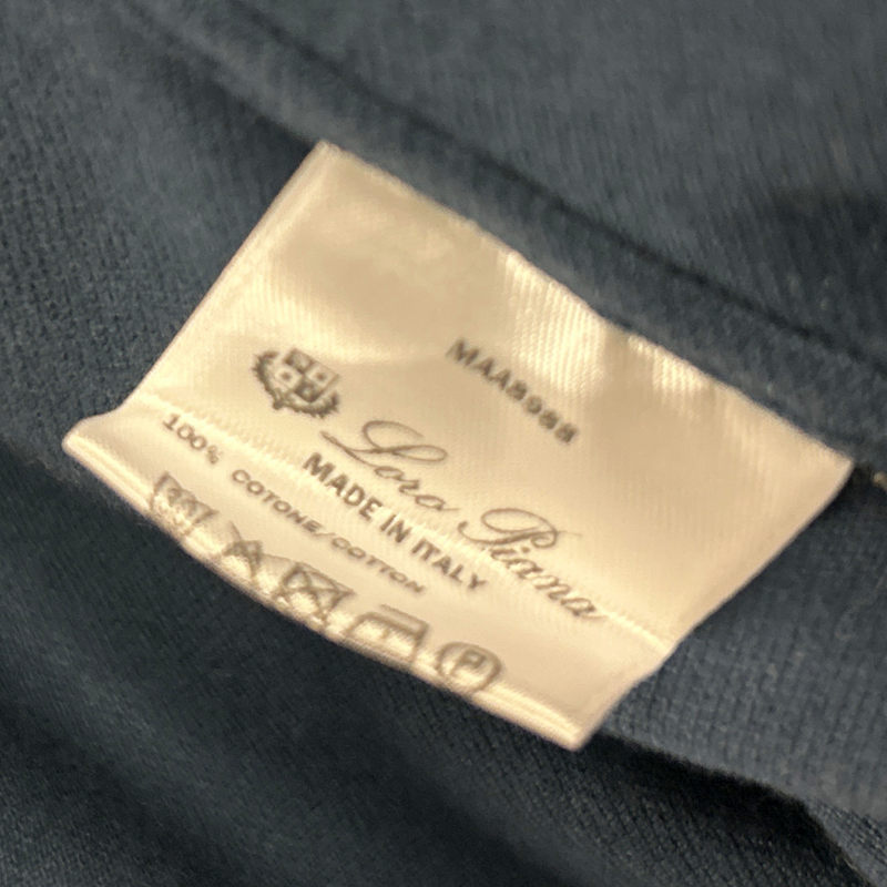 Loro Piana navy blue cotton button-down shirt