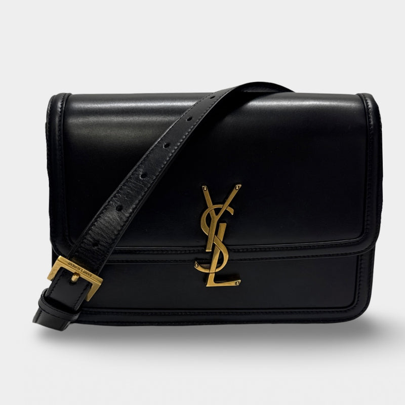 Saint Laurent Women's Black Solferino Medium Leather Crossbody Bag
