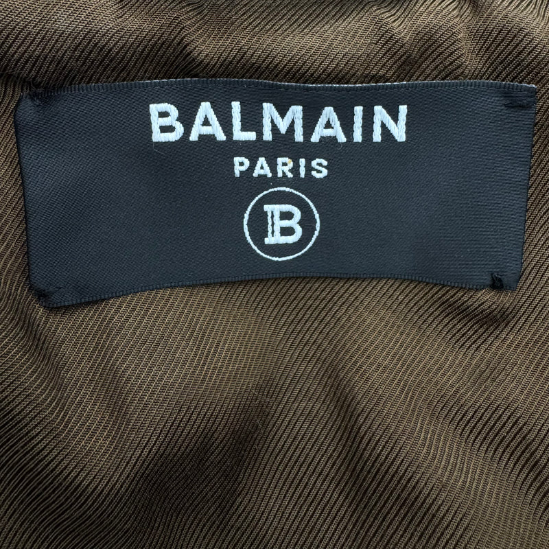 Balmain Women's Quilted White and Brown Jacket