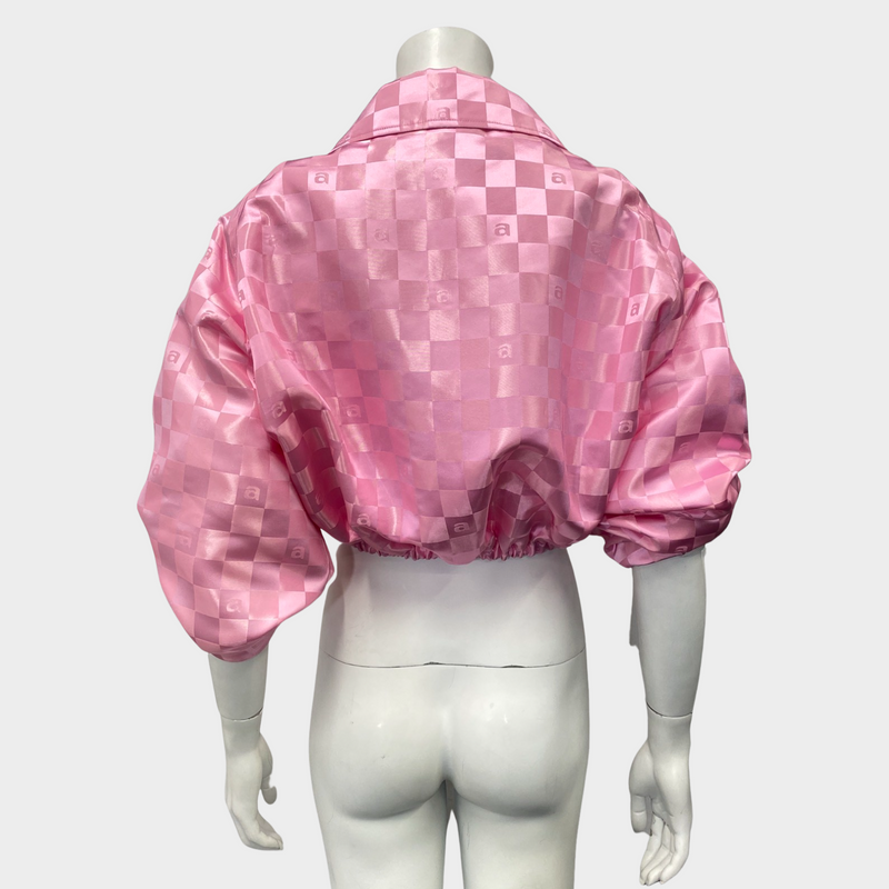 Alexander Wang women's pink polyester cropped jacket
