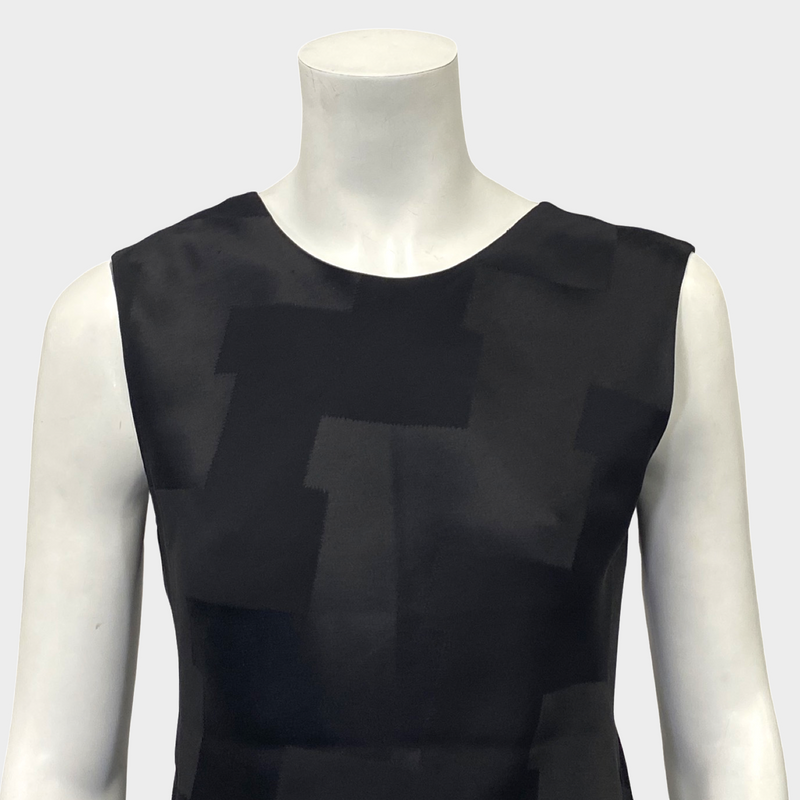 Balenciaga women's black silk tank top