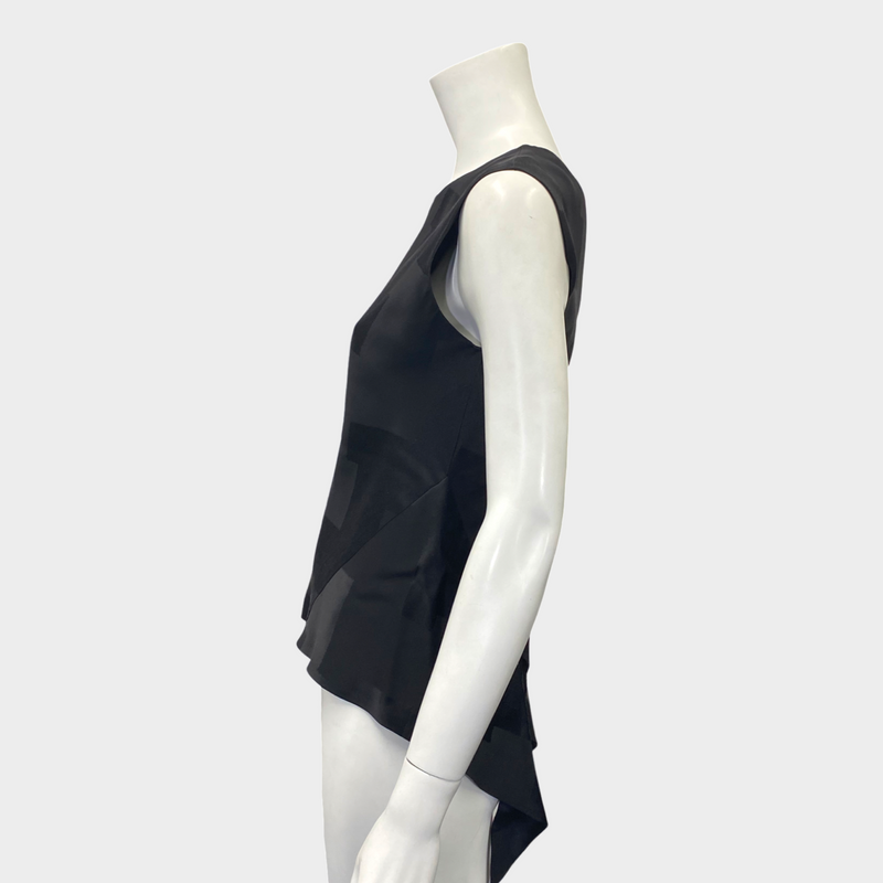 Balenciaga women's black silk tank top