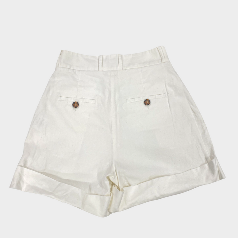 Toteme women’s white cotton and linen shorts