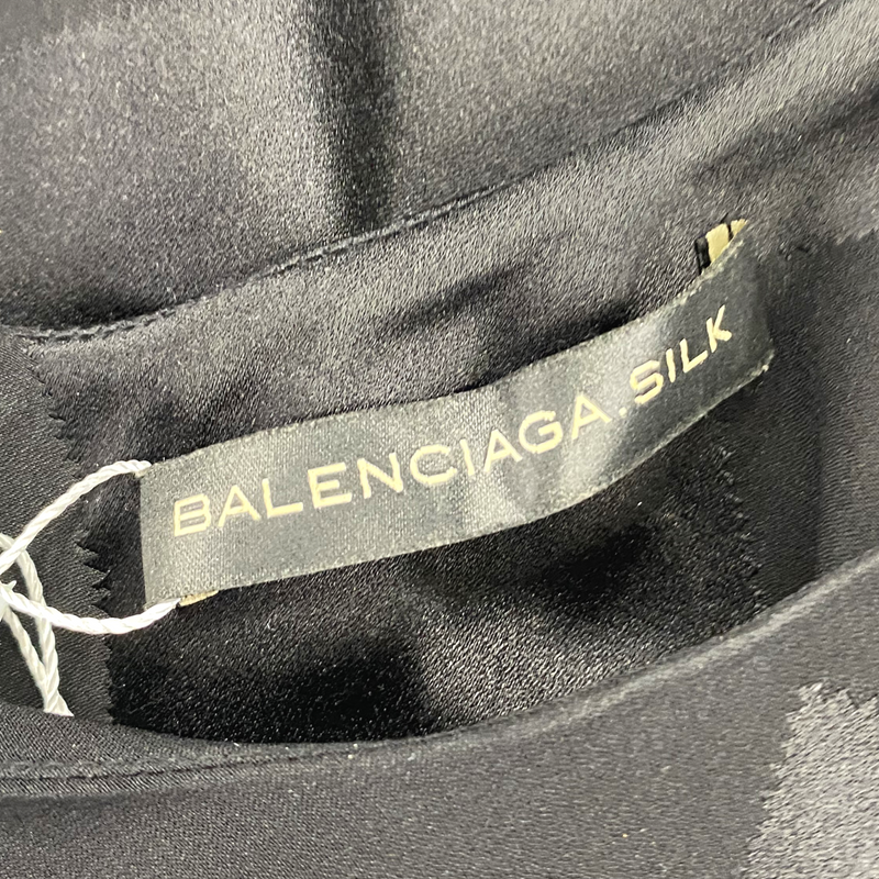 Balenciaga women's black silk tank top