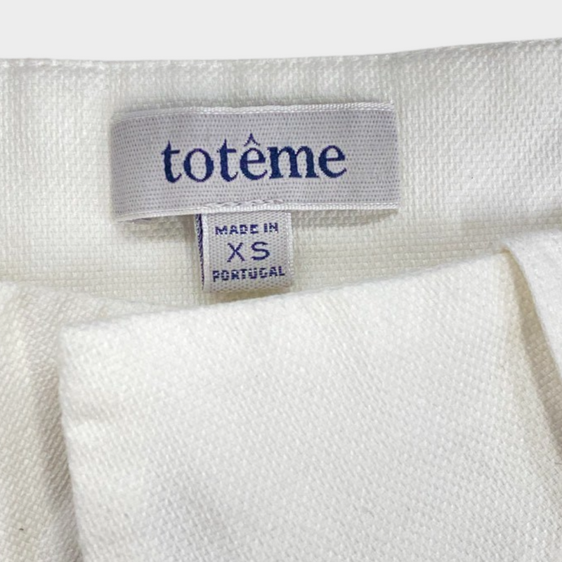 Toteme women’s white cotton and linen shorts