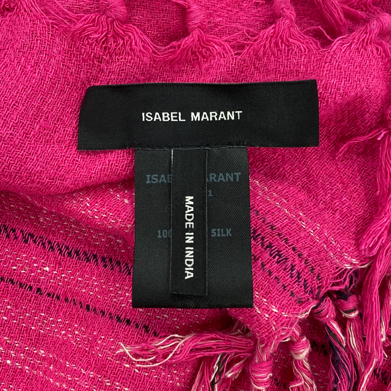 Isabel Marant women's fuchsia silk beach scarf