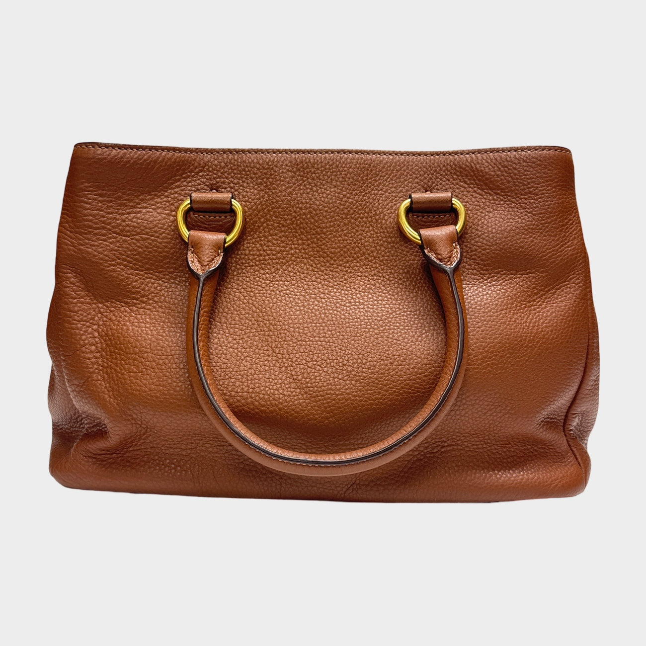 希少【PRADA】ブラウン レザー VIELLO DAINO ロゴ トートバッグ プラダ(PRADA)プラダ VIT DAINO トートバッグ バッグ レディース