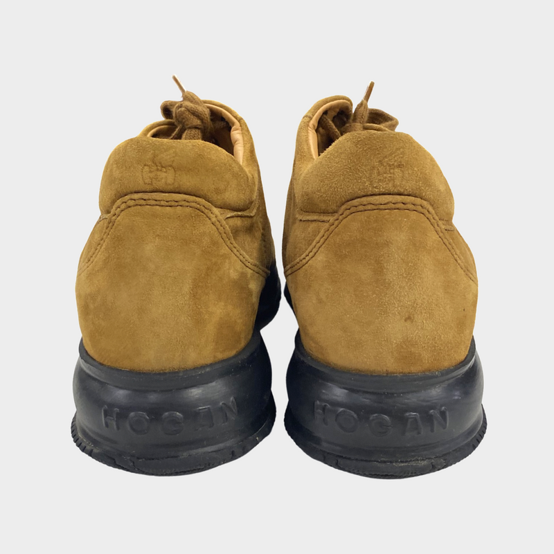 Hogan interactive women's camel suede trainers